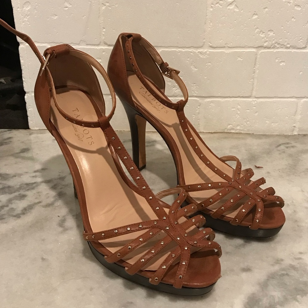 Leather Talbots Strappy Platform Heels
